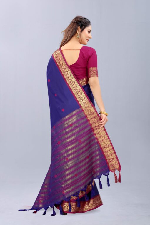 blue maheshwari saree