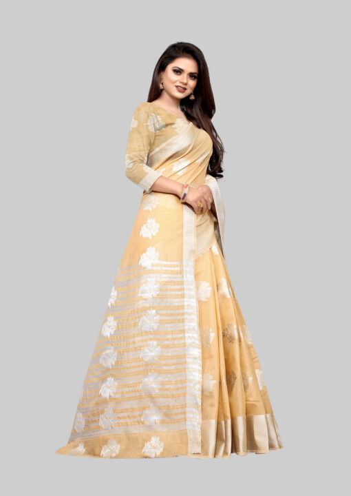 beige designer saree