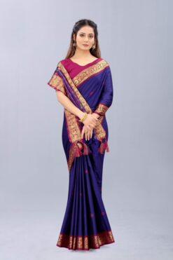 handloom saree blue colour