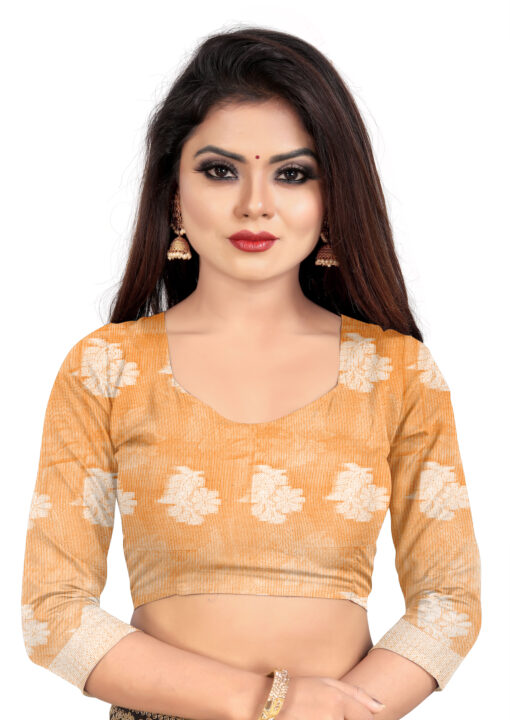 banarasi orange saree