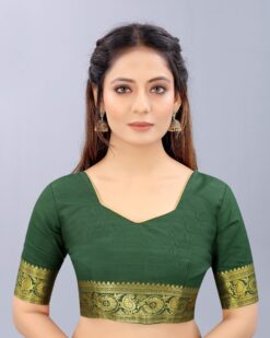 parrot green saree with dark green border