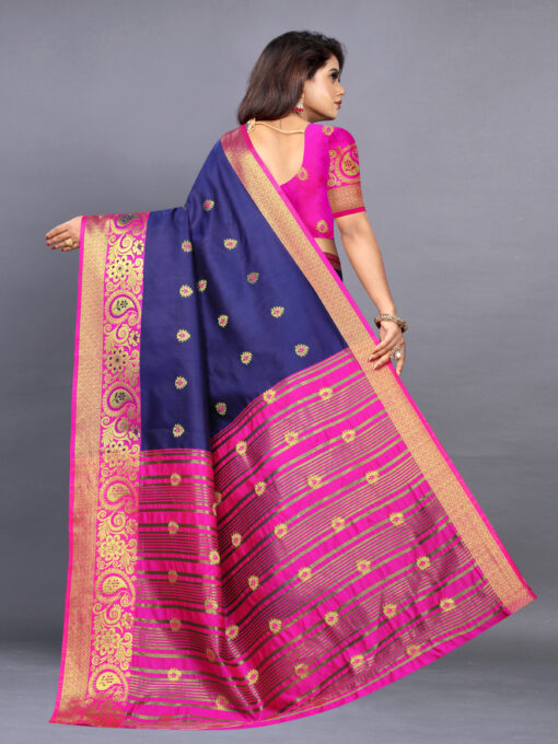 blue colour cotton silk sarees