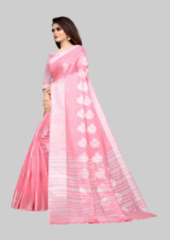 rose cotton saree