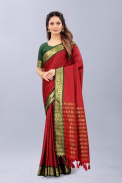 kanjivaram saree red colour