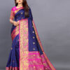 handloom saree blue colour