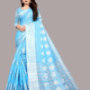 sky blue banarasi saree for wedding