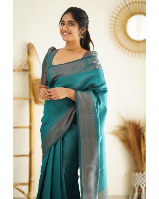 bottle green mysore silk saree