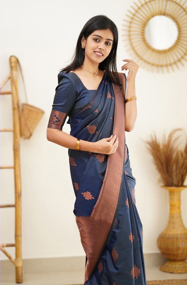 Metallic Grey Kanchipuram Silk Saree With Silver Zari And Traditional Butta  With Contrast Shiny Pink Blouse - Urban Libaas