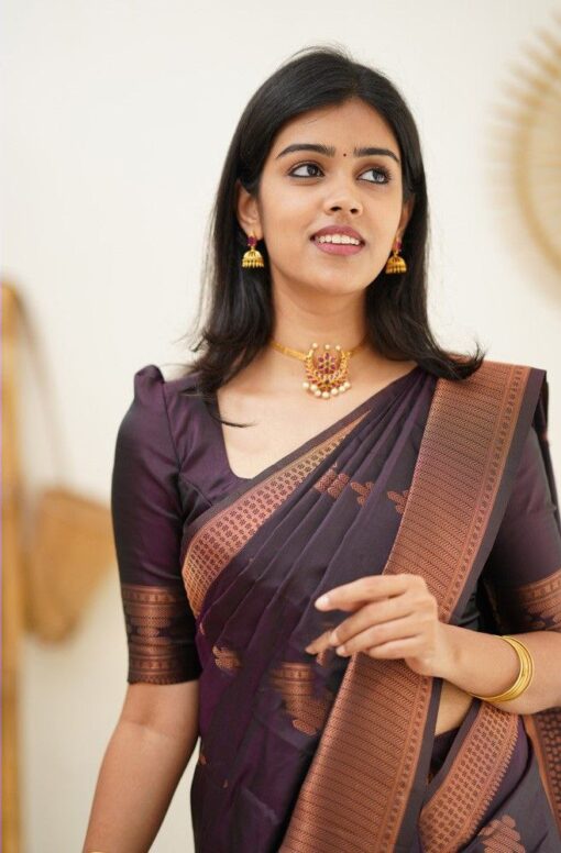 wedding purple saree