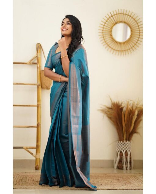 teal color saree online